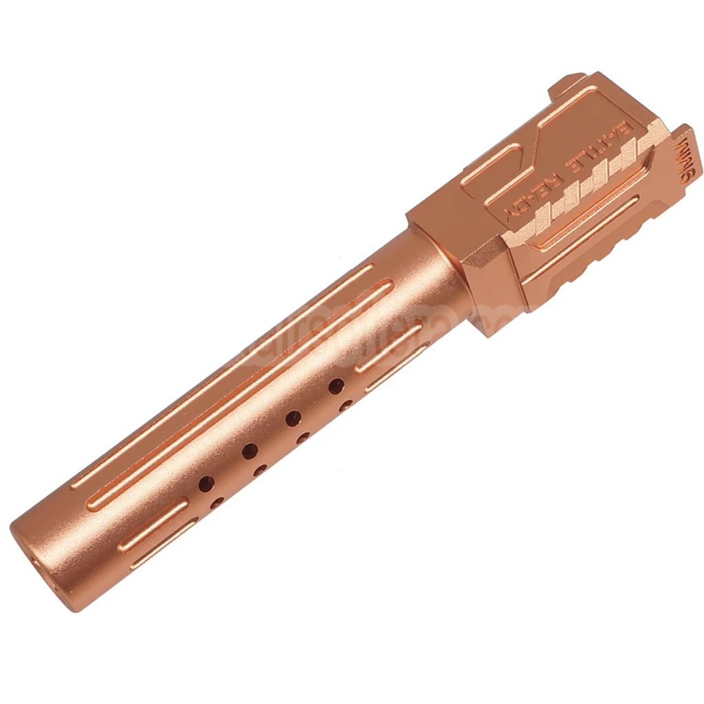 5KU CNC Aluminum BRA Stil Ported Außenlauf Geeignet für Tokyo Marui G19 Gen.3 Serie GBB Pistolen Airsoft