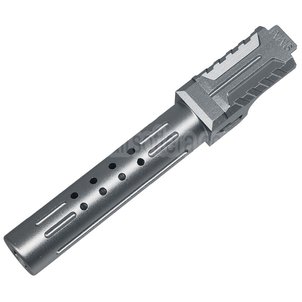 5KU CNC Aluminum BRA Stil Ported Außenlauf Geeignet für Tokyo Marui G19 Gen.3 Serie GBB Pistolen Airsoft