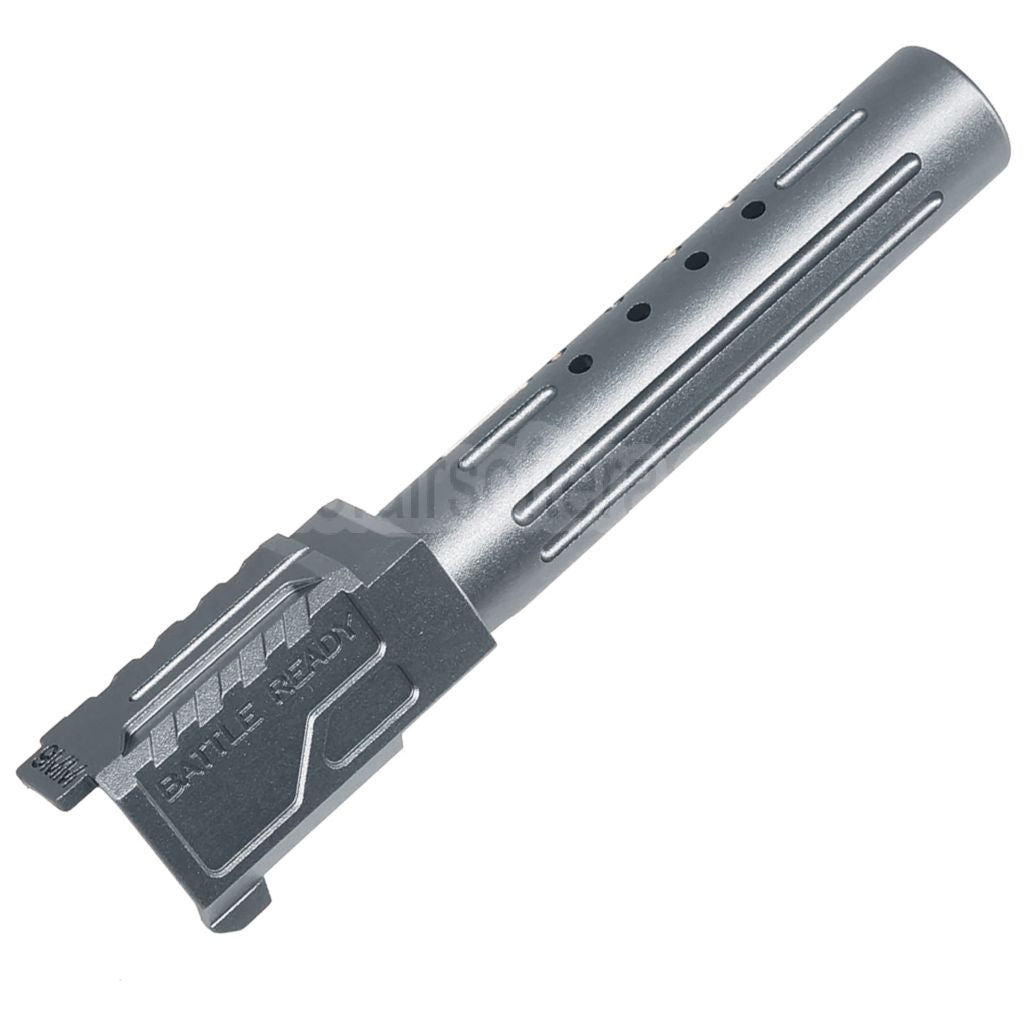 5KU CNC Aluminum BRA Stil Ported Außenlauf Geeignet für Tokyo Marui G19 Gen.3 Serie GBB Pistolen Airsoft