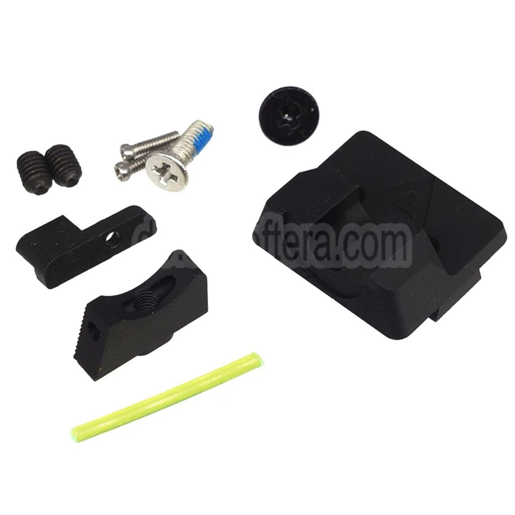Bomber Airsoft CNC Aluminum Wilson Combat Stil Schlitten Lauf Set Geeignet für Tokyo Marui G19 Gen4 Serie GBB Pistolen Schwarz