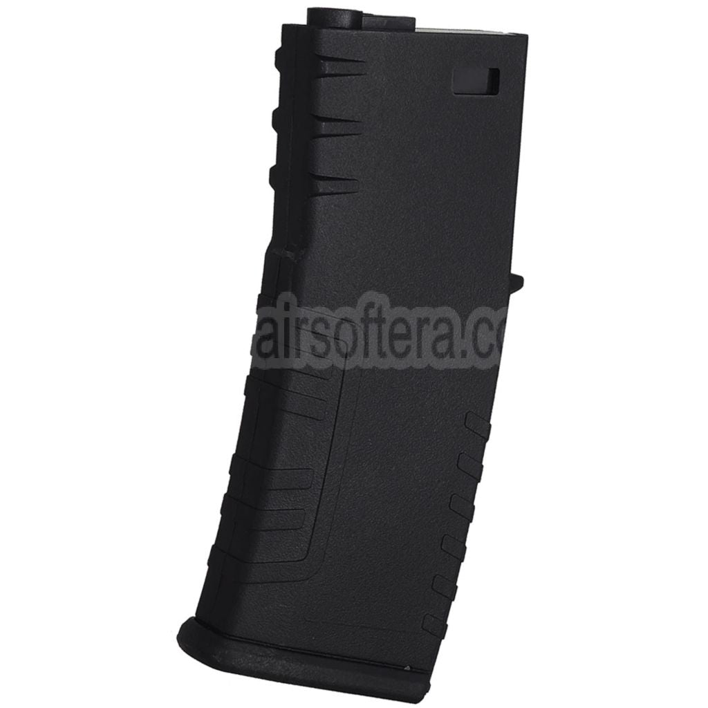 E&C 120rd Polymer Mid-Cap Magazin Geeignet für M4 M16 Serie AEG Gewehre Airsoft Schwarz