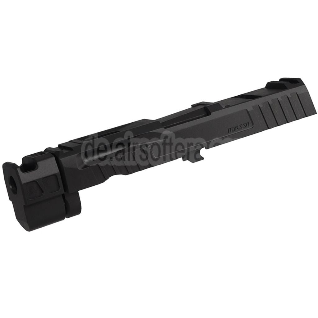 Bomber Airsoft CNC Edelstahl P320 NOS Stil Lauf mit Kompensator Schlitten Set Geeignet für SIG Air VFC M17 M18 Serie GBB Pistolen