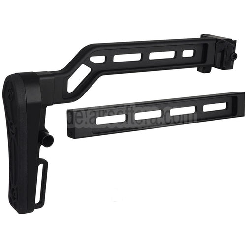 5KU Aluminum Taktische Picatinny Montage Modular Klappschaft mit Gummipolsterung Geeignet für 20mm Schiene Schaftadapter Gewehre Schwarz