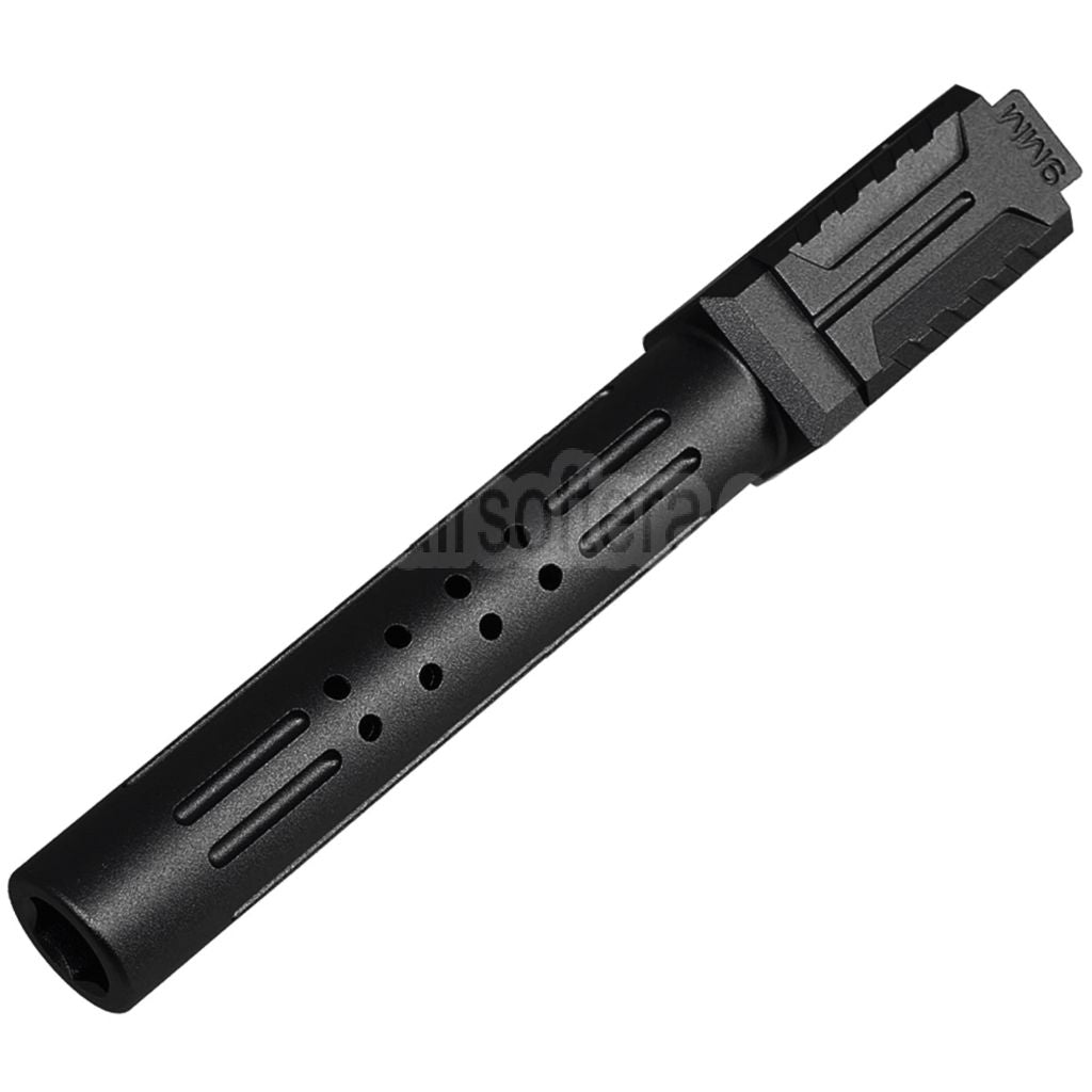 5KU CNC Aluminum BRA Stil Ported Außenlauf Geeignet für Tokyo Marui G17 Gen.3 Serie GBB Pistolen Airsoft