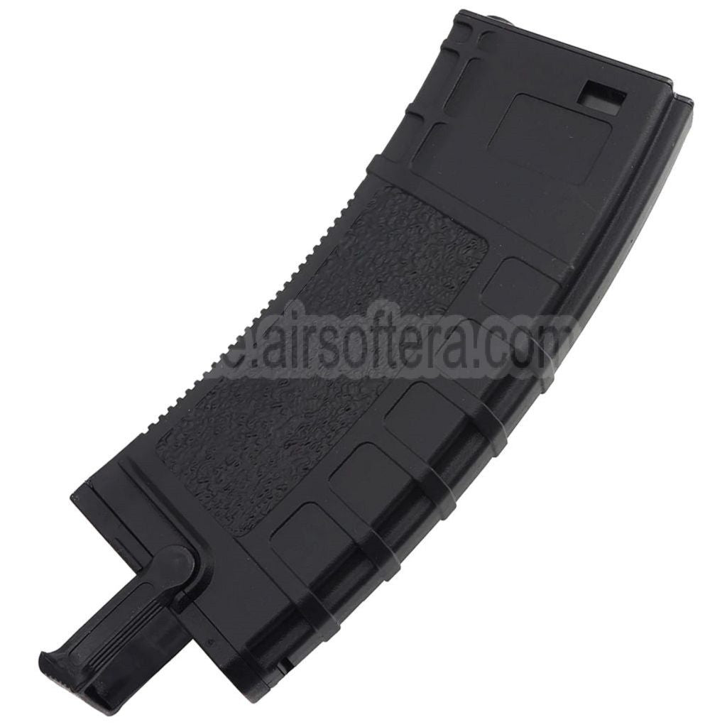 CYMA 190rd Pull-Tab Polymer Mid-Cap Magazin Geeignet für M4 M16 Serie AEG Gewehre Airsoft Schwarz