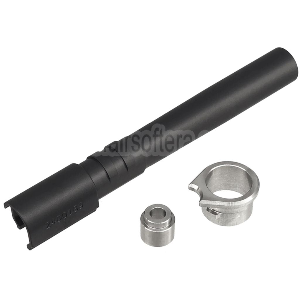 5KU Edelstahl äußere Lauf +11mm CW Gewinde im Uhrzeigersinn mit Bushing Geeignet für KJ Works ASG CZ Shadow2 Orange Serie GBB Pistolen Airsoft