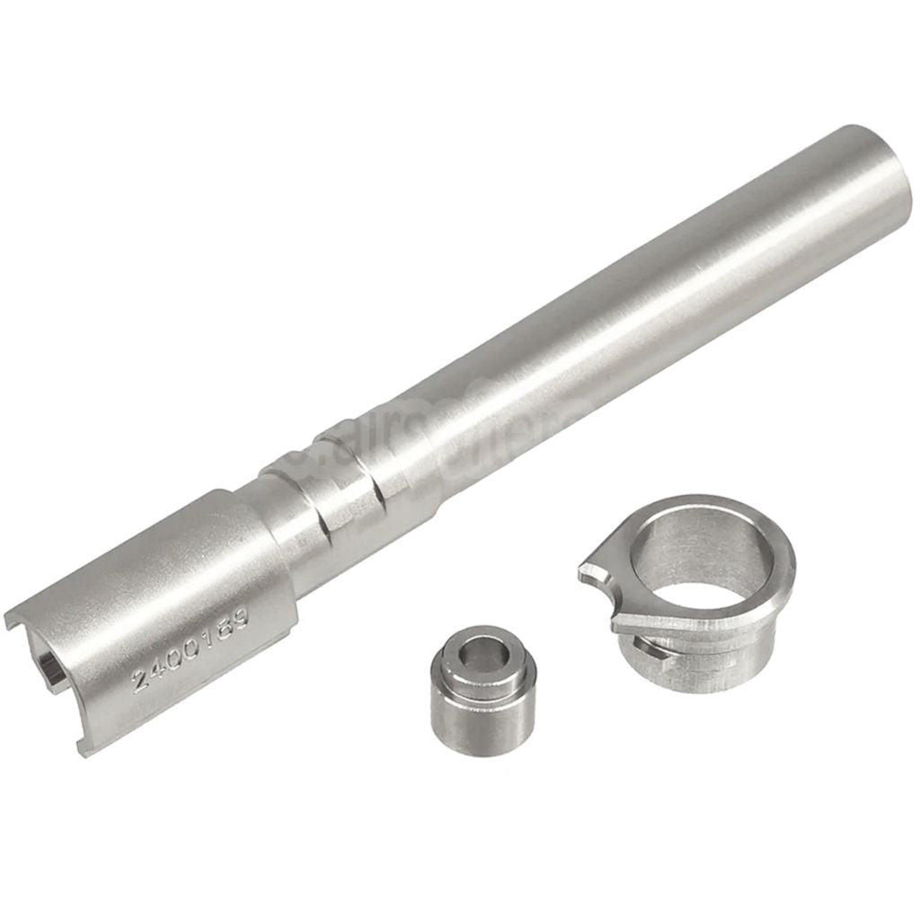 5KU Edelstahl äußere Lauf +11mm CW Gewinde im Uhrzeigersinn mit Bushing Geeignet für KJ Works ASG CZ Shadow2 Orange Serie GBB Pistolen Airsoft