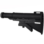 E&C Klassiker M733 Stil Schaft mit Rohr Geeignet für AR M4 M16 Serie AEG Gewehre Airsoft Schwarz