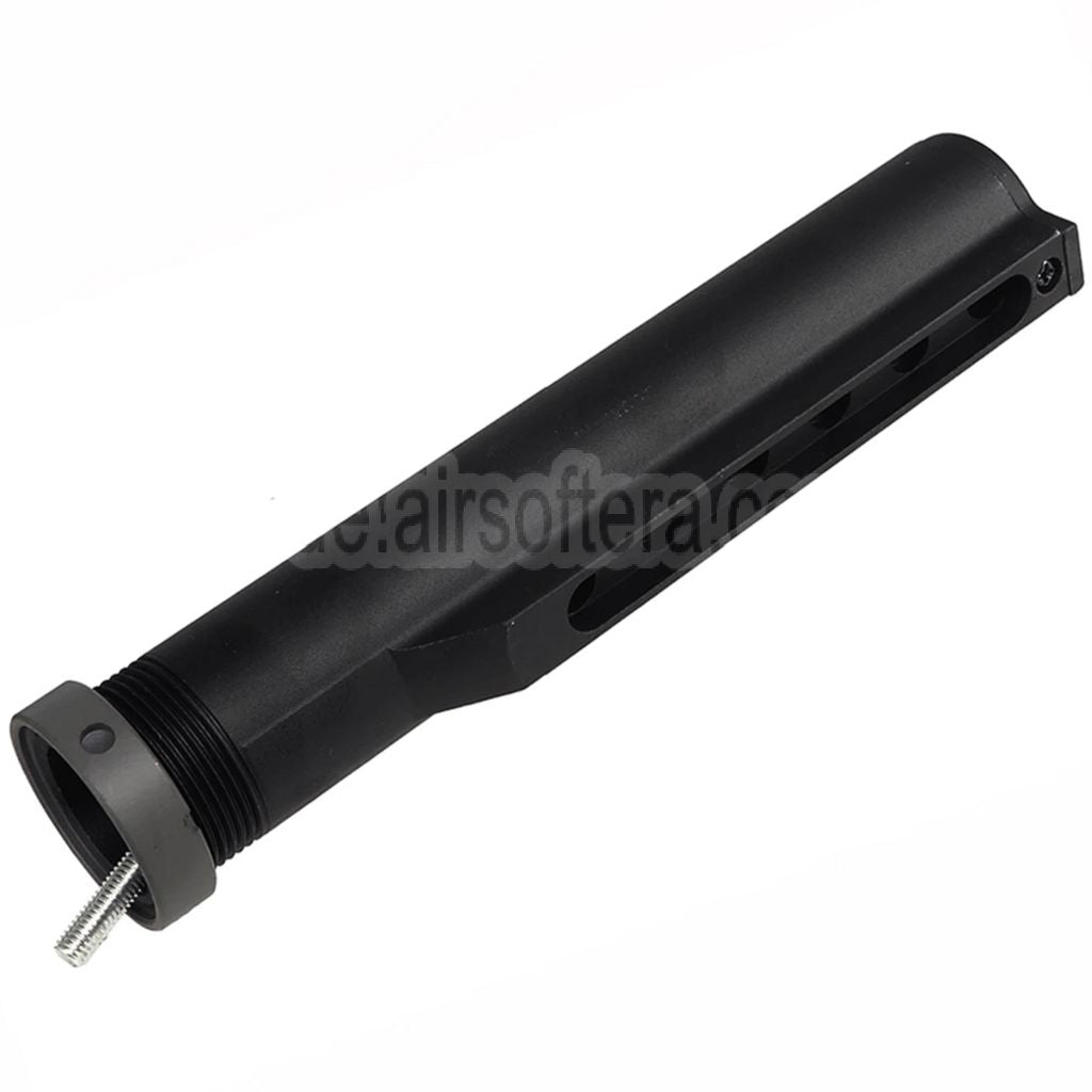 E&C Klassiker M733 Stil Schaft mit Rohr Geeignet für AR M4 M16 Serie AEG Gewehre Airsoft Schwarz