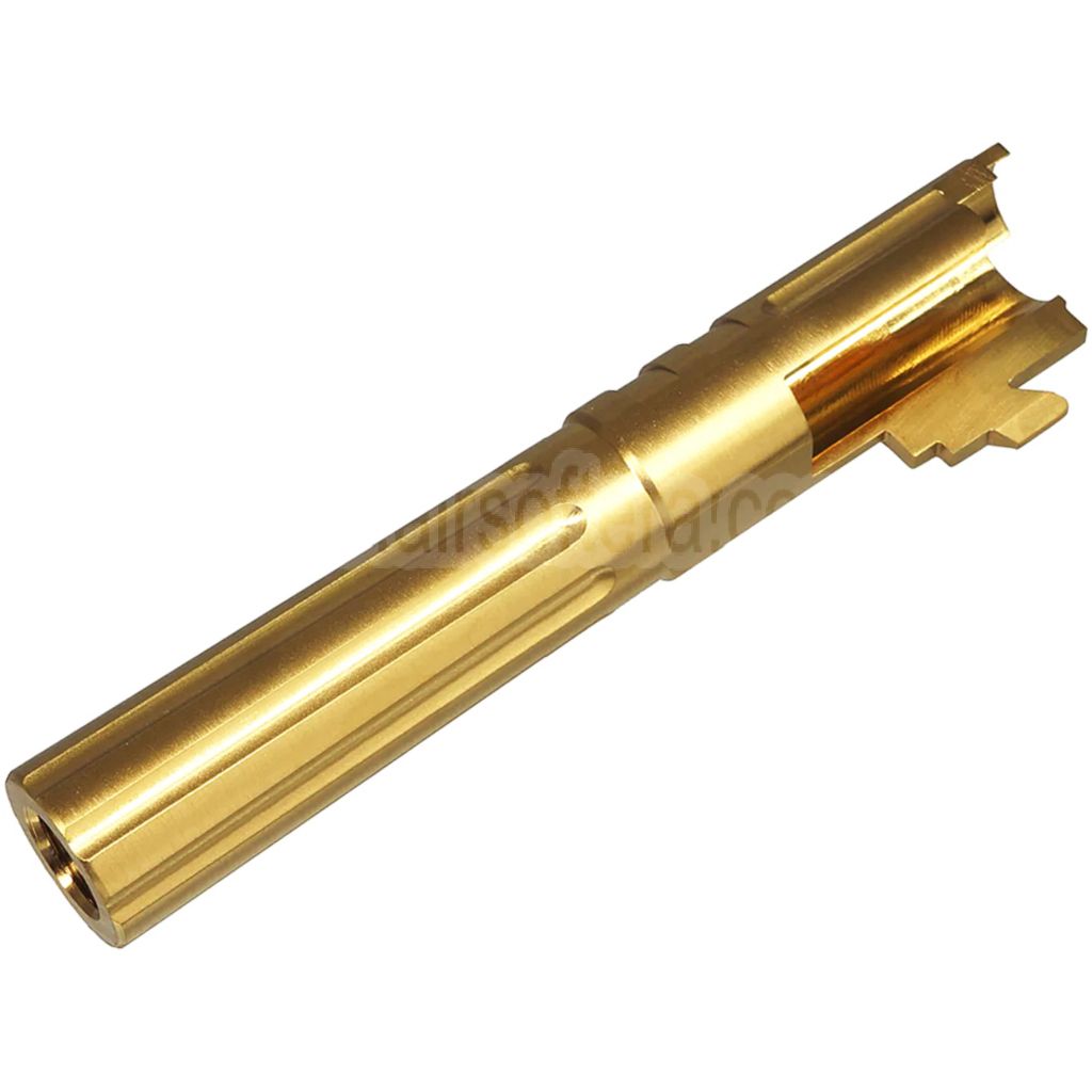 5KU 4.3 Zoll Edelstahl Gerade geriffelt äußere Lauf +11mm CW Im Uhrzeigersinn Gewinde Geeignet für Hi-Capa 4.3 Serie GBB Pistolen Airsoft